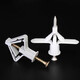 Jinchao aircraft expansion tube gypsum board expansion tube plastic butterfly type hollow brick expansion screw self-tapping expansion plug rubber plug butterfly type expansion tube + color zinc self-tapping nails (10 sets)