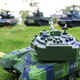 
Dwi remote control tank toy remote control car boy and child can fire chariot fire car crawler type cannon model [bombing tank] yellow one rechargeable battery + remote control battery