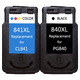 京呈PG-840XL墨盒适用佳能MG3580 3180 MX378 MX398 MX458 478打印机 【连喷版】PG840XL 841X大容量黑彩墨盒