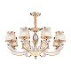 NVC chandelier, light luxury European style chandelier, American chandelier, porcelain white paint, living room lamp, restaurant lamp, lighting fixtures, 8-head self-purchased light source, suitable for 15-35