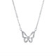 VTLs999 Pure Silver Butterfly Necklace Women's Clavicle Chain Accessories Temperament Clavicle Chain as a New Year's Valentine's Day Gift for Your Girlfriend S999 Pure Silver Necklace + Silver