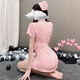 温诗欧性感职业内裤房事制服女级污度诱惑调情丝袜夫妻刺激情绪免脱开裆 7027粉护士大码帽子-连衣裙-内 高端美女人jk可吃奶露