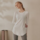 LULULMCCTN long-sleeved yoga top women's Pilates professional training sports running fitness top white L