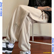 Ideenstil (Zhuyifan) Fetter Mann Großgröße Hosen Frühling und Sommer dünne Schwergewichtshosen Losen Füße Weite Beine Sport Casual Hosen Trendy K1049 Black 5xl 210-230jin [Jin gleich 0,5 kg]