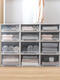 Drawer-type plastic household finishing box storage box wardrobe E3523 thickened lock depth 47 width 35 height 23 single meter white