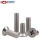 304 stainless steel flat head cross screws cross recessed countersunk head screws machine screws screws GB819 bolts M4*35 20 capsules
