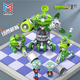 PLANTS VS ZOMBIES Plants vs. Zombies Genuine Authorized Boy Launches Transformed Toy Robot Plant Three-in-One