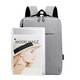 Double Star Backpack for men's computer bag backpack for women 16-inch school bag junior high school high school college students large capacity notebook bag gray [16-inch standard version]