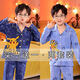 Disney Boy Pyjamas Sommer langärmeliger Junge mittelgroße Kinder mittelgroße Kinder Cartoon Dinosaurier Frühling und Sommerklimaanlage Hauskleidung Kinderanzug Dünn 1041 Plaid Pickup + 1047 Blue Superman 8 Größen [Höhe 100-110]