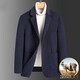 Luo Meng high-end 100% wool double-sided coat men's autumn and winter cashmere woolen coat thick suit jacket suit black XL 180