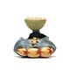 Fuyaji tea pet ornaments Yixing purple sand fully handmade boutique frog lotus seed lid holder tea set accessories