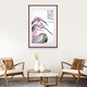 Hanao famous hand-painted Chinese ink ink orchid entrance decoration painting restaurant hanging painting corridor aisle wall mural vertical version orchid c style, framed with solid wood frame 70*50cm