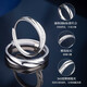 Farcoko brand PT950 platinum couple ring, a pair of wedding rings for girlfriend and wife, birthday and Valentine's Day gift, platinum model - couple's ring in love together