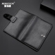 Montboska Bag Real Cow Wide Long Card Card Card clip para hombres y mujeres múltiples clips de tarjetas para tarjetas para clips de tarjetas de presentación para documentos en un marrón [ranuras largas de 102 tarjetas]