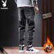 Джинсы Playboy (PLAYBOY) мужские леггинсы брюки мужские осенне-зимние повседневные комбинезоны модные брюки небольшого кроя мужские тонкие утолщенные мужские брюки