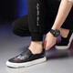 Poezonis men's shoes one-foot loafers spring canvas shoes men's Korean style lazy casual summer breathable board shoes 11967 style 40