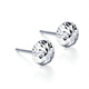 Lotus platinum PT950 earrings, flowered mushroom earrings, platinum ear hooks, platinum earrings, earrings for women, small size, 1 pair of platinum Pt950 earrings, about 1.4-1.5g