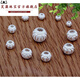Lotus 99 Pure Silver Transfer Beads Loose Beads DIY Accessories Frosted Pattern Round Beads Red Rope Bracelet Handmade Beads Silver Beads 4MM
