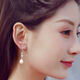 Yuelanshi Imitation Pearl Earrings Women's Long Style Earrings Fashion Earrings Bestie's Same Style Earrings 88 Long Imitation Pearl Earrings