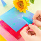 Morning Light (M/G) Colorido Mil Paper Crane Origami Square Estudiantes de origami para niños Diy Corte de papel colorido Corte H683 GLITTER Origami 40 páginas/145*145/10 Color 1 Pack