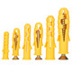Baolian Baolian plastic expansion tube small yellow croaker expansion screw expansion plug rubber plug anchor bolt self-tapping screw 6mm8mm10mm 6*30 expansion tube + hardened color zinc nails 40 sets