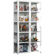 Figure display cabinet Lego acrylic display rack smoke cabinet glass counter cosmetics product ornaments display cabinet three sides transparent white - four layers 42 long (single door)