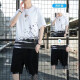 Camiseta de manga corta Xuan Laiya Traje deportivo de verano para hombres SET de seda de hielo combinado con camiseta casual de moda de gradiente suelta Top 878 [blanco] 2xl 2XL