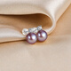 Queen of Pearls Purple Freshwater Pearl Earrings 8-9mm Freshwater Pearl Stud Earrings Birthday Gift for Women