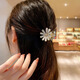BARY REEF cat's eye stone daisy flower hairpin back of head grabber elegant temperament women's shark clip headwear hairpin cat's eye daisy grabber