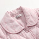 American Standard's new couple's three-layer quilted thermal pajamas for women, winter all-cotton quilted padded clothes, plaid can be worn outside, home clothes for men, Taro powder L