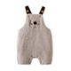 Auro Mesa baby clothes autumn and winter male and female baby sling jumpsuit lambswool warm sling shorts hat bear set picture color 90cm/18-24M