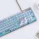 罗技（Logitech） K845 有线机械办公键盘 游戏电竞 朋克复古键盘外设电脑笔记本节日礼物 diy个性键帽 K845(青轴)+经典朋克键帽-蓝