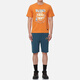 
EVISU [Multiple Fold] Gradient color home floral print men's T-shirt men 2ESHTM3TS702XXCT brick color XL