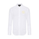 VERSACE JEANS COUTURE奢侈品男装新款男士棉奢华刺绣金标修身长袖衬衫12119 礼物 白色 48