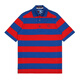 Paul/Shark (Paul Shark) Camisa de polo casual de moda y de moda para hombres, tapa de manga corta de la solapa de algodón, gran marca de ropa de lujo para hombres de lujo, rayas rojas y azules [edición amplia] E14P0121 683 m tamaño