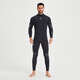 ZCCO new 3mm wetsuit men's one-piece warm surfing wetsuit women's long-sleeved cold-proof snorkeling winter swimsuit black (men's style) L