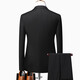 VEDEOL three or four piece suit optional suit men's suit casual slim jacket business formal wear new groomsman wedding black 2-button three-piece suit jacket + pants + tie L - suitable for weight 123-140