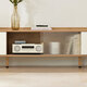 Lin's Home Acrylic Log Style TV Cabinet Coffee Table Solid Wood Feet Floor Living Room Home AC2M TV Cabinet
