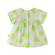 Mini Bala girls short-sleeved shirt summer baby skin-friendly soft cotton sweet children's shirt green tone 00344 90