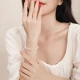 Saturday Blessing Jewelry Yellow 18K Pearl Bracelet Female Model Palm Pearl Color Gold Pearl Bracelet X199040 About 16cm