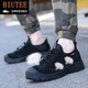 Zapatos de hombre de lujo de marca BiUtee Nuevos zapatos aislados que ahorran mano de obra aislados anti-smash, anti-ejercicio, anti-deslizamiento, ácido y zapatos de trabajo resistentes al álcali para hombres gris 878 38