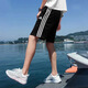 阿迪达斯（adidas）男裤子 25夏季新款黑色运动休闲裤耐磨快干健身裤透气跑步短裤男 IC1484/梭织网衬-快干面料 XL