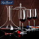 Luigi Pomioni imported crystal glass red wine glass decanter high-end household wine glass goblet wine jug wine set six 365ML + straight decanter