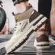 Fashionable Xiaoer shoes men's shoes men's plus velvet can be selected for men's casual 2025 new Martin boots sports shoes workwear trendy shoes rice brown 42