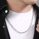Jin Yixin platinum necklace men's PT950 platinum necklace, elegant, simple and fashionable platinum chain, men's platinum jewelry square chain, weighs about 46 grams, is about 60 cm long, is about 4mm thick