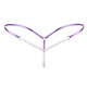 Sexy Pearl Panties T-string Lace Temptation Transparent T-Pants Women's Y-Shaped Open No-Revealing Hairy Panties Sexy Purple 160