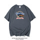 Motaring Trend Brand Retro Street Hong Kong Style T-Shirt Herren kurzärmelig Sommer Neue lose und vielseitige Ins reine Baumwolle halbärmelte Basishemd Schwarz T 3893 XL