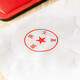 Flag (Shachihata) Artline Office Finance Soce de metal Sellos de cobre SELOS DE LA TINTA DE ACEITE 56*90 mm Rojo EHP-2