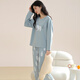 Yu Zhaolin (Yuzhaolin) pijama para mujeres algodón puro 2021 Nuevo pijama de celebridades de Internet para mujeres en primavera y otoño gran tamaño de manga larga juego de ropa para el hogar NSWR-01N9905 M [sugerido 80-105Jin [Jin equivale a 0.5 kg]]]