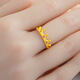 Qianying Jewelry Gold Ring 9999 Pure Gold Women's Index Finger Ring Crown Wedding Jewelry Plain Ring for Valentine's Day for Girlfriend Weighs about 2.60-2.8g (including labor cost 35)